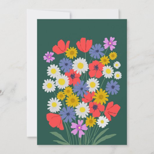 Summer Wildflowers Feiertagskarte (Vorderseite)