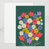 Summer Wildflowers Feiertagskarte (Vorne/Hinten)