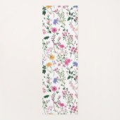 Summer Wildflowers on White Yogamatte (Vorderseite)