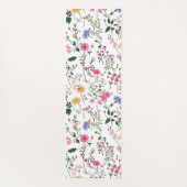 Summer Wildflowers on White Yogamatte (Rückseite)