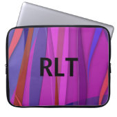 Summer Wind Mit Monogramm Laptopschutzhülle (Vorderseite)