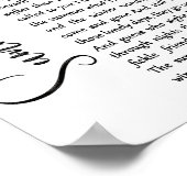 Summer Wind White Script Song Lyrik Mauer Print Poster (Ecke)