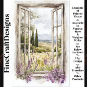 Summer Window & Lavender & Trees AN7 Decoupage Seidenpapier