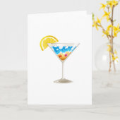 Summer Wine Glass Grußkarten Karte (Gelbe Blume)