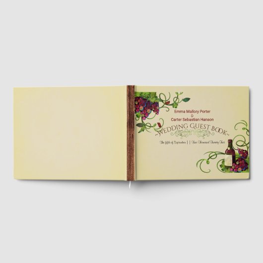 Summer Wine Vineyard Romantisches Gästebuch (Voll)