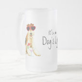Summer Wire Fox Terrier Mattglas Bierglas (Vorderseite Links)