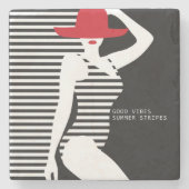 Summer Woman Stone Untersetzer (Vorderseite)