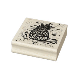Summer Wood Art Rubber Briefmarke Gummistempel