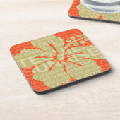 Summer Words Cocktails und Hibiskus-Untersetzer Untersetzer (Linke Seite)