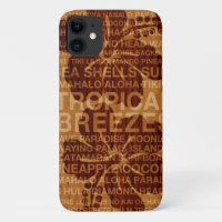 Summer Words Hawaiian Hibiskus Imitate Holz