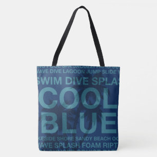 Summer Words Poolside und Palm Tree Beach Bag Tasche