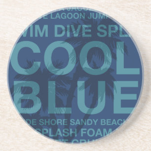 Summer Words Poolside und Palmen Tree Untersetzer