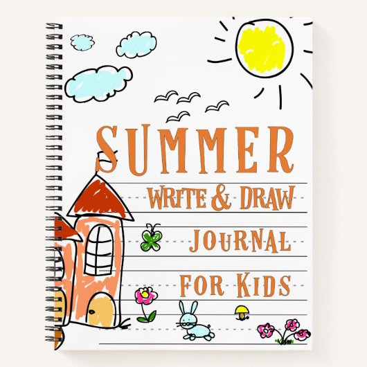 Summer Write & Zeichn Journal for Kids Notizblock (Vorderseite)