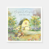 Summer Yellow Barcocktail Napkin Serviette (Vorderseite)