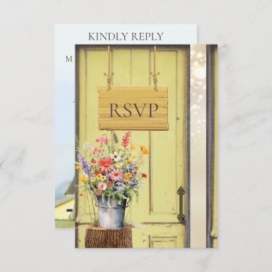 Summer Yellow Barn UAWG Enclosure Card Einladung (Vorne/Hinten)