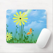 Summer Yellow Daisies Mousepad (Mit Mouse)