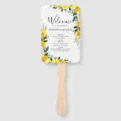 Summer Yellow Floral Wedding Program Fächer (Vorderseite)