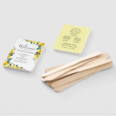 Summer Yellow Floral Wedding Program Fächer (Non-assembled)
