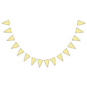 Summer Yellow Gingham Country Wedding Wimpelkette (Alle)