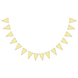 Summer Yellow Gingham Country Wedding Wimpelkette