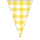 Summer Yellow Gingham Country Wedding Wimpelkette (Zweite Fahne)