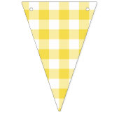 Summer Yellow Gingham Country Wedding Wimpelkette (Erste Fahne)