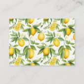 Summer Yellow Lemon Books for Baby Begleitkarte (Rückseite)