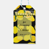 Summer Yellow Lemon Brautparty Danke Black Geschenkanhänger (Vorderseite)