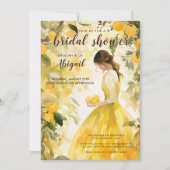 Summer Yellow Lemon Orange Citrus Brautparty Einladung (Vorderseite)