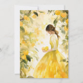 Summer Yellow Lemon Orange Citrus Brautparty Einladung (Rückseite)