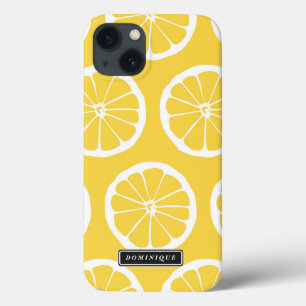 Summer Yellow Lemon Slices Pattern iPad Fall Case-Mate iPhone Hülle