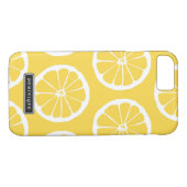 Summer Yellow Lemon Slices Pattern iPhone Case (Rückseite (Horizontal))