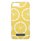 Summer Yellow Lemon Slices Pattern iPhone Case (Rückseite)