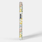 Summer Yellow Peach Wildblume Mit Monogramm Case-Mate iPhone Hülle (Rückseite / Rechts)