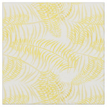 Summer Yellow White Palme Print