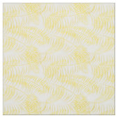 Summer Yellow White Palme Print Stoff (Muster)