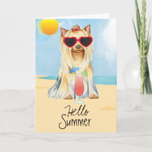 Summer Yorkie Karte (Vorderseite)