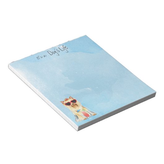 Summer Yorkie Notizblock (angewinkelt)