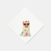 Summer Yorkie Serviette (Ecke)