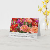 Summer Zinnia Freundschaftskarte Karte (Gelbe Blume)