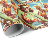 Summer Zombie-Button Geschenkpapier (Rolleneckpunkt)