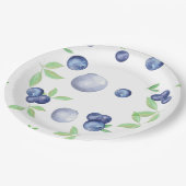 Summerfarben-Blaubeere Pappteller (Schrägansicht)