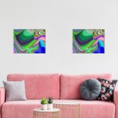 Summerfeeling , Abstract 3D Rainbowart Bilderwand Sets (Wohnzimmer)