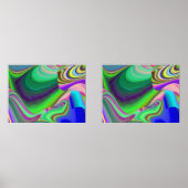 Summerfeeling , Abstract 3D Rainbowart Bilderwand Sets (Vorderseite)