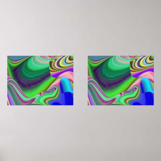 Summerfeeling , Abstract 3D Rainbowart Bilderwand Sets (Vorderseite)