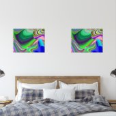 Summerfeeling , Abstract 3D Rainbowart Bilderwand Sets (Schlafzimmer)
