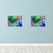 Summerfeeling , Abstract 3D Rainbowart Bilderwand Sets (Holzboden)