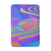 Summerfeeling , Abstrakt 3D Rainbowart Badematte (Vorderseite Vertikal)