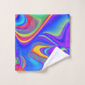 Summerfeeling , Abstrakt 3D Rainbowart Badhandtuch Set (Waschlappen)