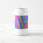 Summerfeeling , Abstrakt 3D Rainbowart Bierglas (Vorderseite Links)